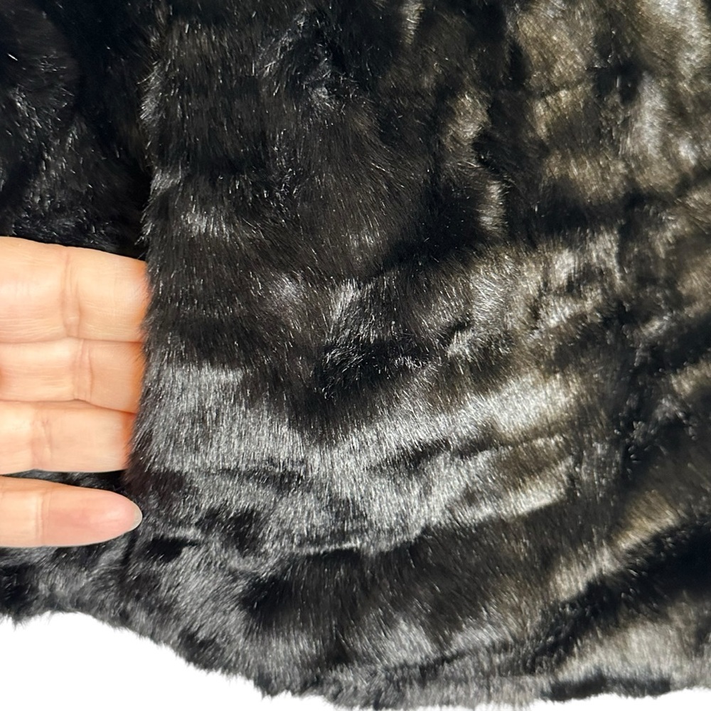 Neiman Marcus for Target Skaist Taylor Faux‎ Fur Vest 00294322 NWT Black XS - Picture 6 of 16